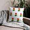 Ghana Premium Throw Pillow - Ghana Flag Pattern on white