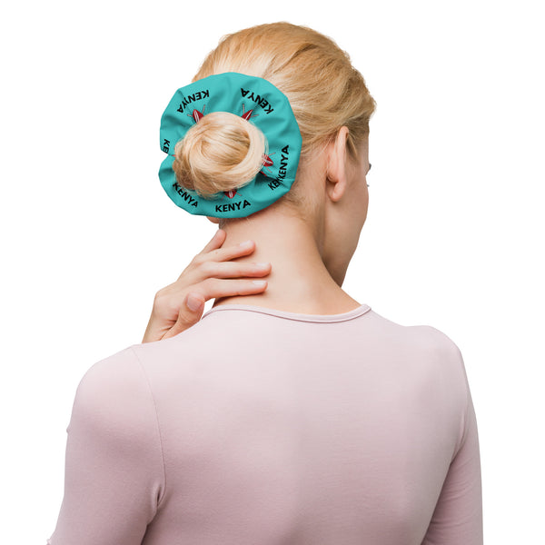 Kenyan Scrunchie - Dark Turquoise
