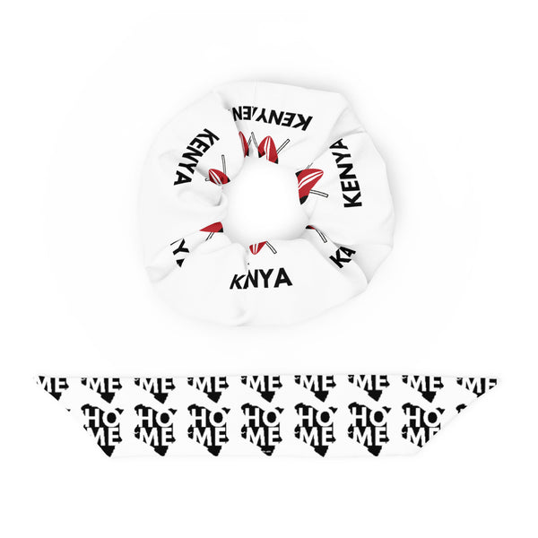 Kenyan Scrunchie - White Fabric
