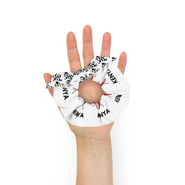 Kenyan Scrunchie - White Fabric