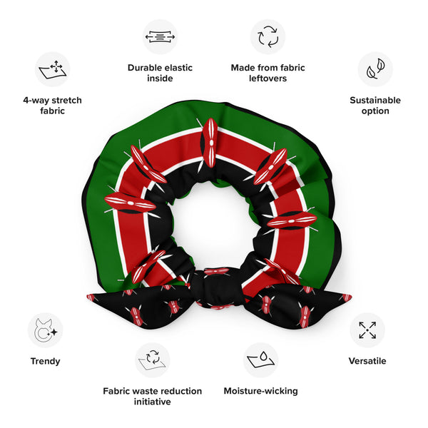 Kenyan Flag Scrunchie