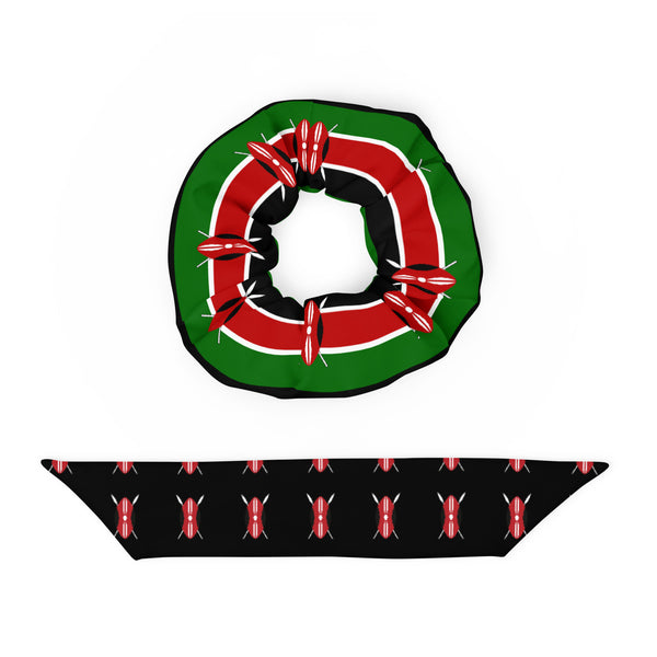 Kenyan Flag Scrunchie