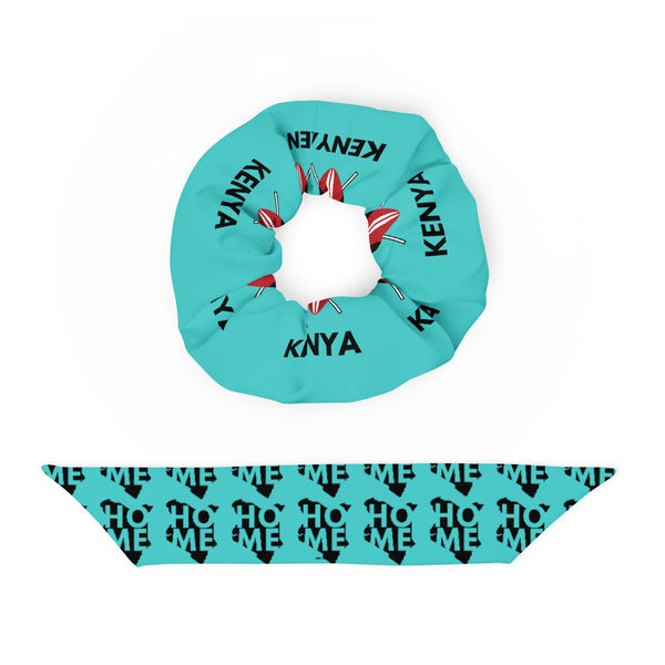 Kenyan Scrunchie - Dark Turquoise