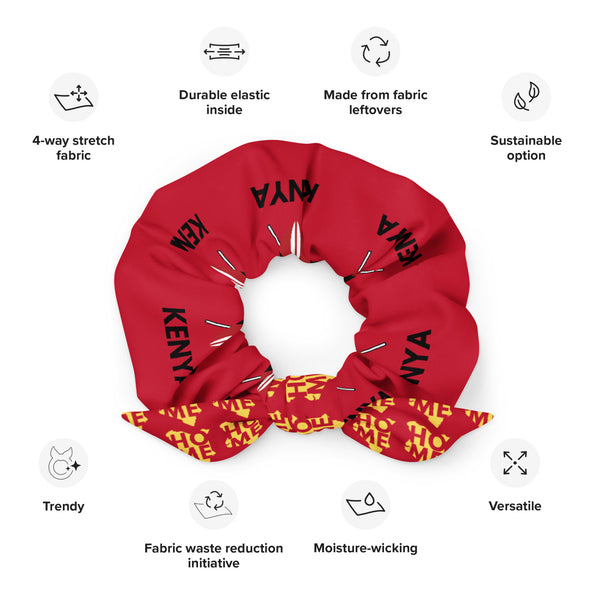 Kenyan Scrunchie - Red Fabric