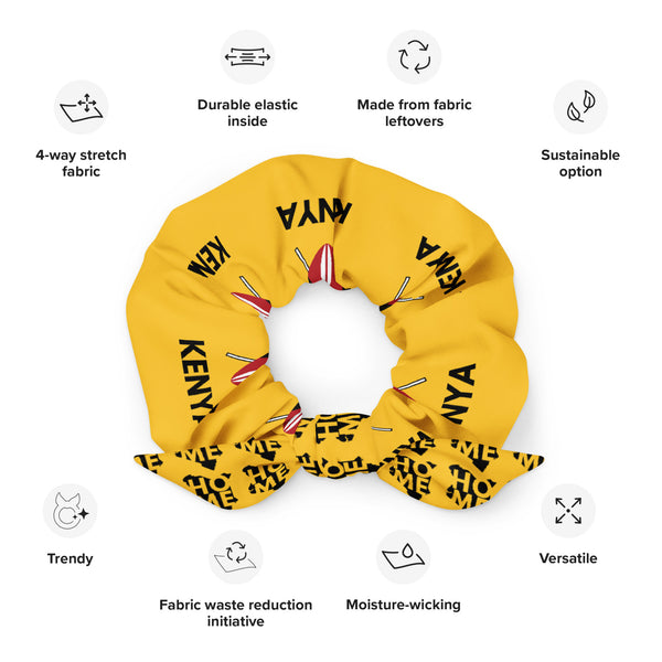 Kenyan Scrunchie - Yellow Fabric