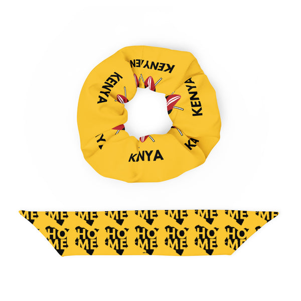 Kenyan Scrunchie - Yellow Fabric