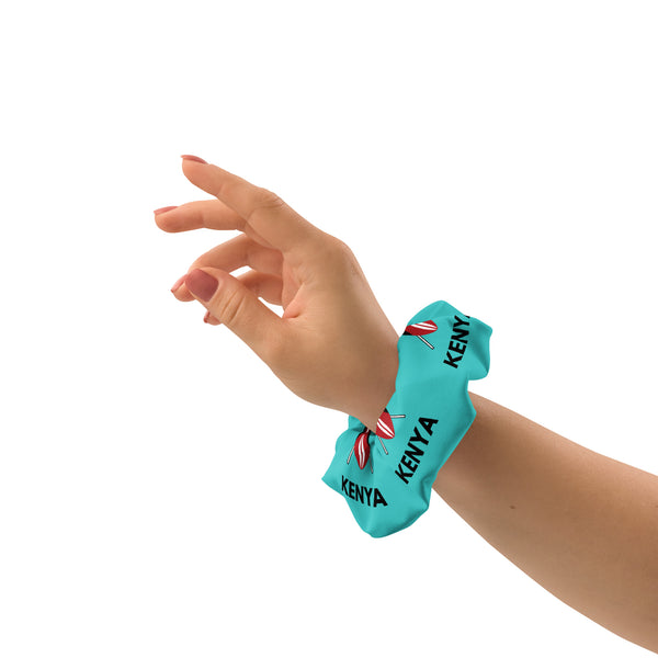 Kenyan Scrunchie - Dark Turquoise