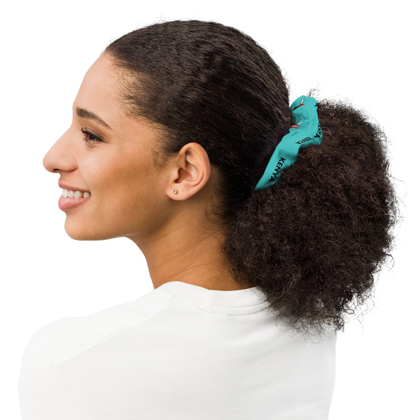 Kenyan Scrunchie - Dark Turquoise