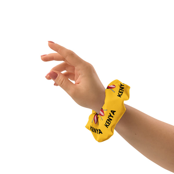Kenyan Scrunchie - Yellow Fabric