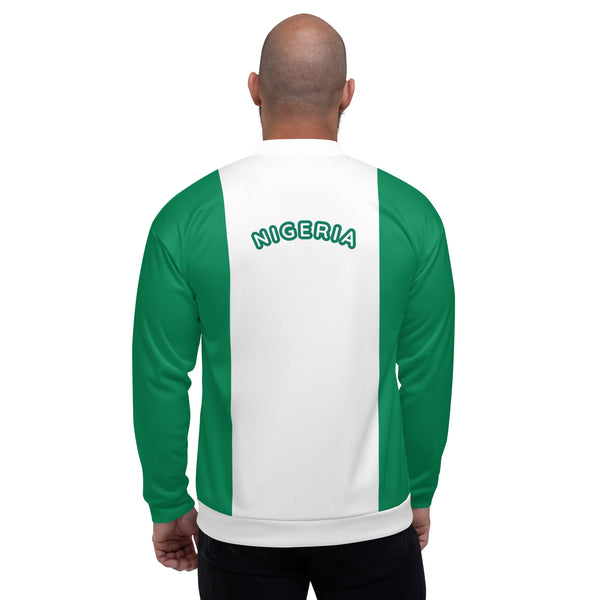 Nigerian Flag, Unisex Bomber Jacket