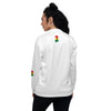 Ghana Flag Unisex Bomber Jacket - White
