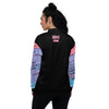 Nigerian Map on sleeves Unisex Bomber Jacket - black