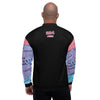 Nigerian Map on sleeves Unisex Bomber Jacket - black