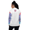 Nigerian Map on sleeves Unisex Bomber Jacket - white