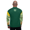 Nigerian Map on sleeves Unisex Bomber Jacket - green