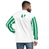 Nigeria Flag on Sleeves Unisex Bomber Jacket - White