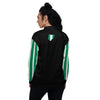 Nigeria Flag on Sleeves Unisex Bomber Jacket - Black