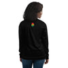 Ghana Flag pattern Unisex Bomber Jacket - Black