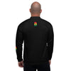Ghana Flag pattern Unisex Bomber Jacket - Black