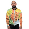 Unisex Bomber Jacket with Kenyan Map Design