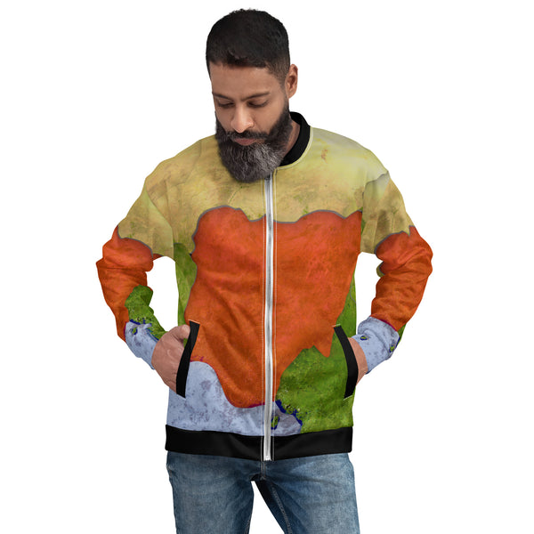 Nigeria Map, Rugged look, Unisex Bomber Jacket