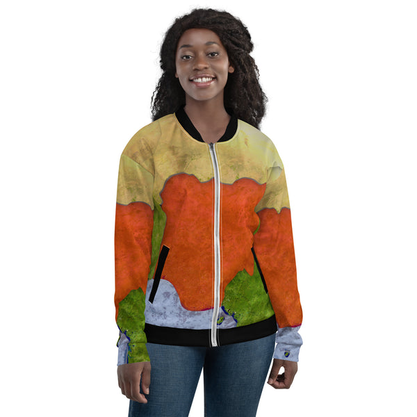 Nigeria Map, Rugged look, Unisex Bomber Jacket