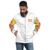 Kenyan Map Bomber Jacket - (White, Unisex)