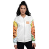 Kenyan Map Bomber Jacket - (White, Unisex)