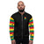 Ghana Flag on Sleeves Unisex Bomber Jacket - Black