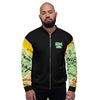 Nigerian Map on sleeves Unisex Bomber Jacket - black