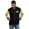 Nigerian Map on sleeves Unisex Bomber Jacket - black