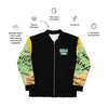 Nigerian Map on sleeves Unisex Bomber Jacket - black