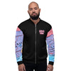 Nigerian Map on sleeves Unisex Bomber Jacket - black