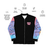 Nigerian Map on sleeves Unisex Bomber Jacket - black