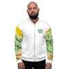 Nigerian Map on sleeves Unisex Bomber Jacket - white