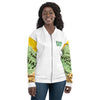 Nigerian Map on sleeves Unisex Bomber Jacket - white