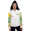 Nigerian Map on sleeves Unisex Bomber Jacket - white