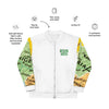 Nigerian Map on sleeves Unisex Bomber Jacket - white