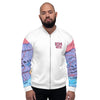 Nigerian Map on sleeves Unisex Bomber Jacket - white