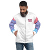 Nigerian Map on sleeves Unisex Bomber Jacket - white