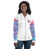 Nigerian Map on sleeves Unisex Bomber Jacket - white
