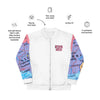 Nigerian Map on sleeves Unisex Bomber Jacket - white