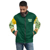 Nigerian Map on sleeves Unisex Bomber Jacket - green