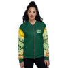 Nigerian Map on sleeves Unisex Bomber Jacket - green