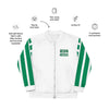 Nigeria Flag on Sleeves Unisex Bomber Jacket - White