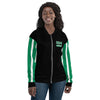 Nigeria Flag on Sleeves Unisex Bomber Jacket - Black