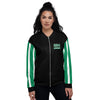 Nigeria Flag on Sleeves Unisex Bomber Jacket - Black