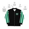 Nigeria Flag on Sleeves Unisex Bomber Jacket - Black