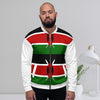 Kenya Flag Bomber Jacket - White | Unisex