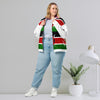 Kenya Flag Bomber Jacket - White | Unisex